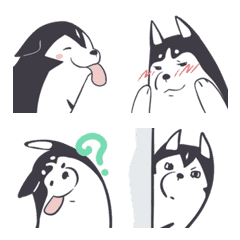 Animated Ha Ha Husky emoji