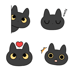Black cat Emoji(Laid-back)