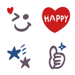Simple hand-drawn emojis