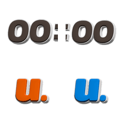 [Time] 3D Time Emoji with Brown-Gray