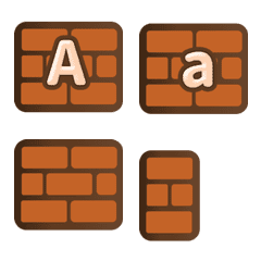 simple brick block 2 Letter Emoji