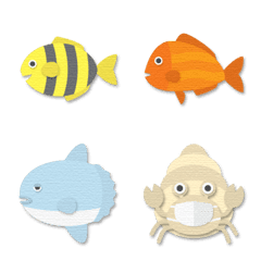 colored paper fish emoji