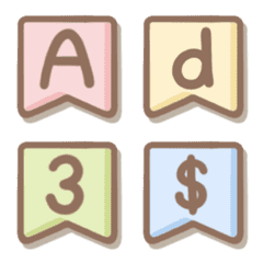 pastel flag letter emoji