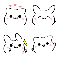 Move Emoji of cats & rabbits2
