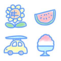 Blue emoji3 summer