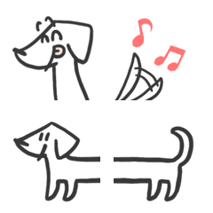 The dog emotions emoji