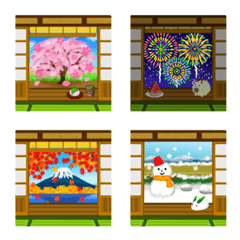 日本の春夏秋冬✿絵文字