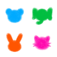 Animal Silhouette Colorful Emoji