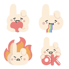 Cute chubby bunny emoji