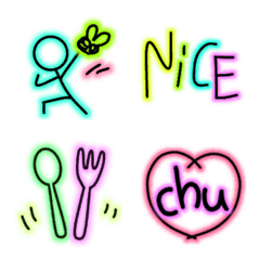 Pictogram in neon style 2 by cocopon