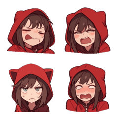 anime stickers-little Red Riding Hood