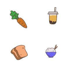 Emoji. Cute food.