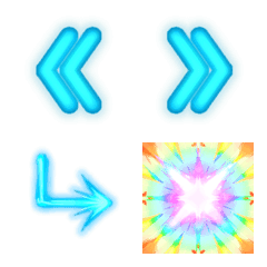 Glowing Blue emoji set (Revised V.)