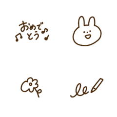 Adult cute line drawing emoji2