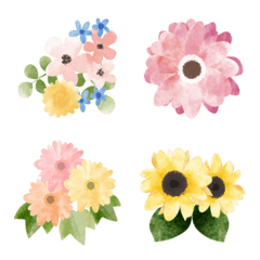 Moving watercolor flowers