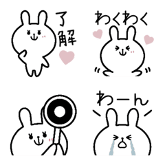 Simple and cute rabbit mini sticker