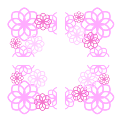Frame Emoji vol.74 Calligraphy Pink