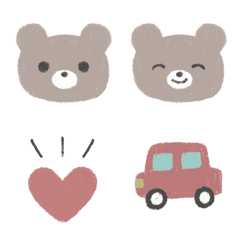 Dull emoji of teddy bears
