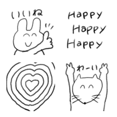 handwritten Animal animation emojis