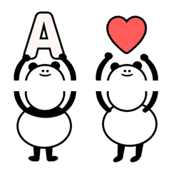 panda move Emoji Letter number Animation