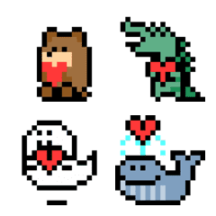 Pixel Animals heartful edition