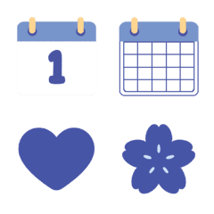 Cute Calendar [Navy Blue]