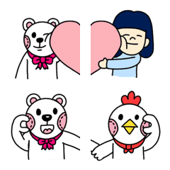 Q Ni and her  friends emoji combo skills