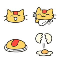 Omelette rice cat Emoji