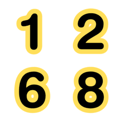 ชุดตัวเลขสีเหลือง-ดำ 1