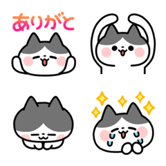 Happy tuxedo cat Emoji