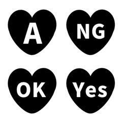 Heart black Letter Emoji