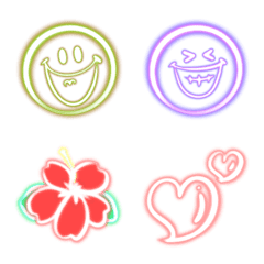 Sinple neon Emoji.