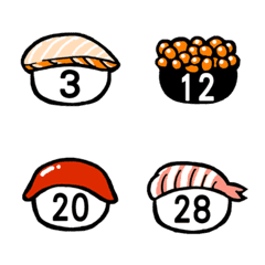 可愛壽司數字1-40