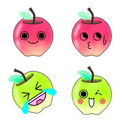 赤りんごとグリーンアップルの絵文字