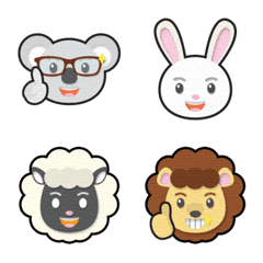 colored paper animal emoji