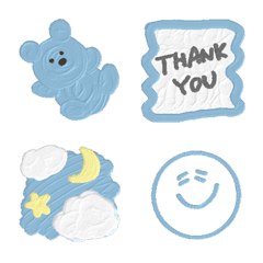 simple blue emojis 2