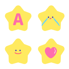 simple Star Letter Emoji