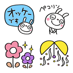 Warm daily life Marshmallow Rabbit Emoji