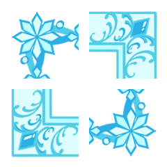 Frame Emoji vol.76 calligraphy blue