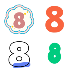 emoji number set 1-0 cute