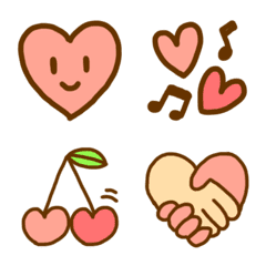 Emoji full of light pink hearts