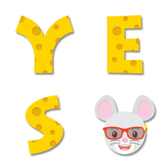 mouse and cheese alphabet emoji