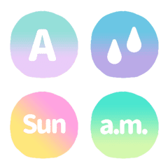 color gradation Circle Letter Emoji