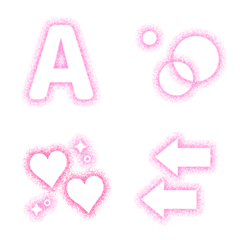 ONLY pink comic style Letter Emoji