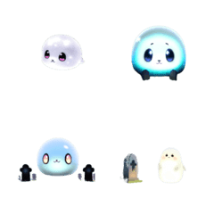 Adorable Little Ghost-emoji stickers 2