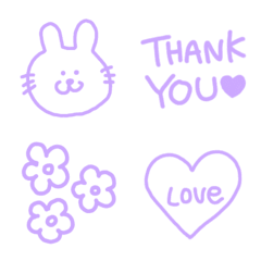 Cute purple emoji.