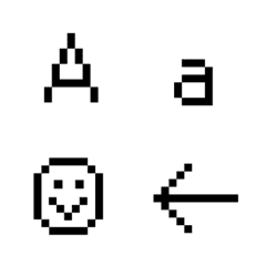 RPG bitmap black Letter Emoji