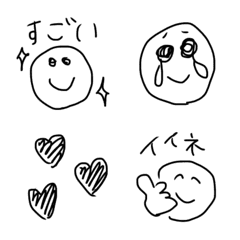 handwritten cute emojis