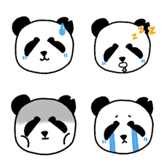 因動物園倒閉而被逼上班的熊貓 - 表情貼1