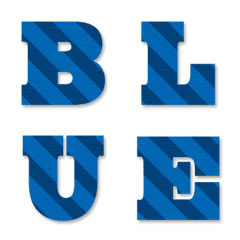 blue border alphabet emoji